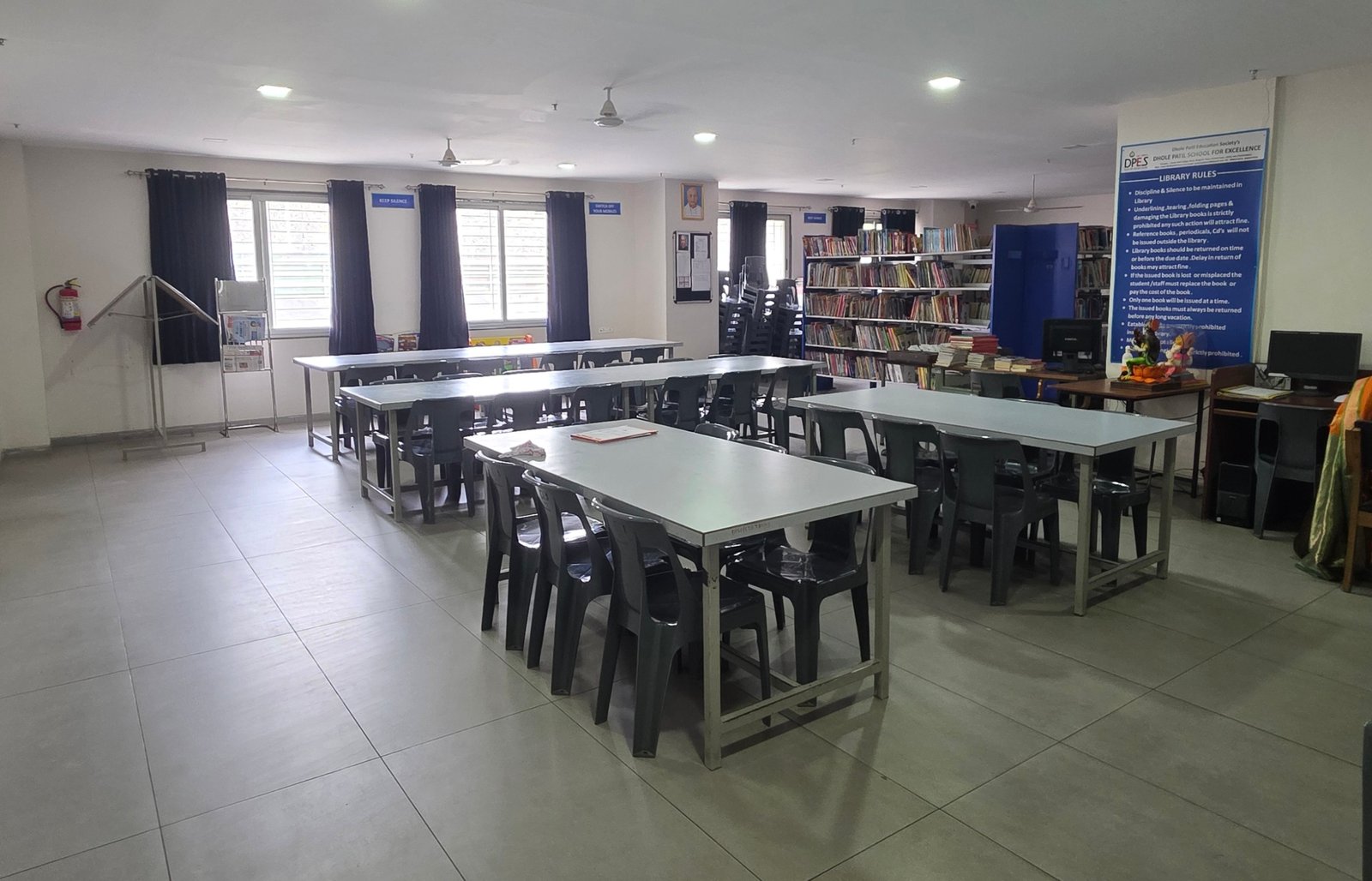A serene place with a large collection of books. We conduct several reading activities in the school. Students are issued a library book every week. Achievement Certificates are given to students who read maximum books in a year.